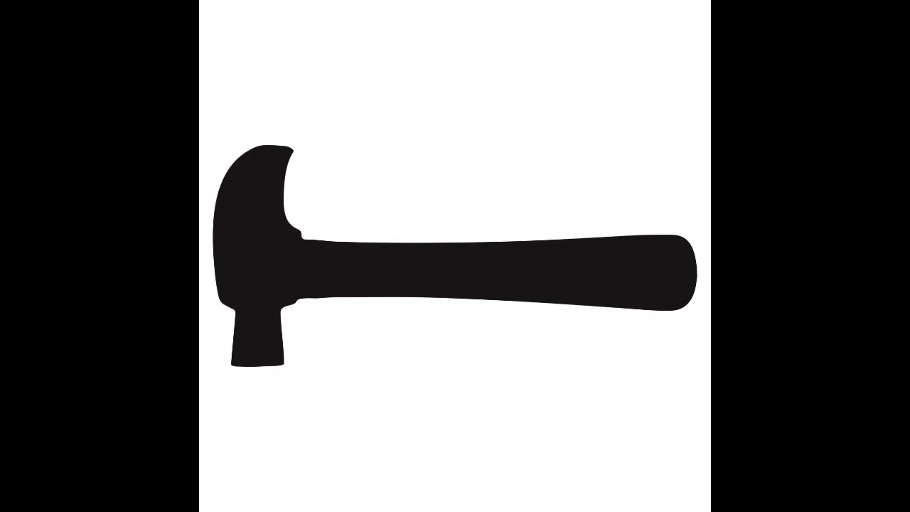 Black Silhouette Hammer Design You'll Love : Stock Vector (Royalty Free) 021843