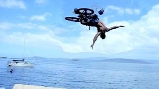 Уникален скок с BMX във вода!!!