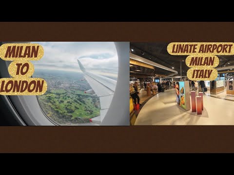 Linate Airport Milan to London Flight HD