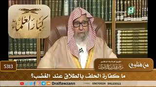 [5313] ما كفارة الحلف بالطلاق عند الغضب؟ - صالح الفوزان