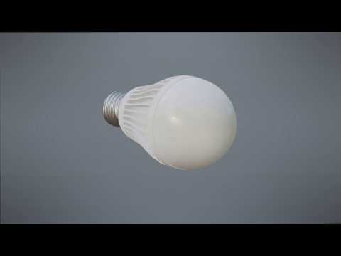 LED Carved bulb 3D model
