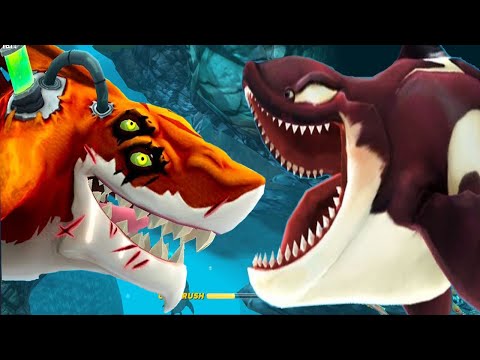 Hungry Shark World - Killer Whale vs Meltdown Shark - New Mission I All Sharks Unlocked