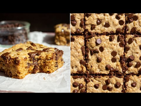 Chewy Chocolate Peanut Butter Oatmeal Bars | Taffey Bakery