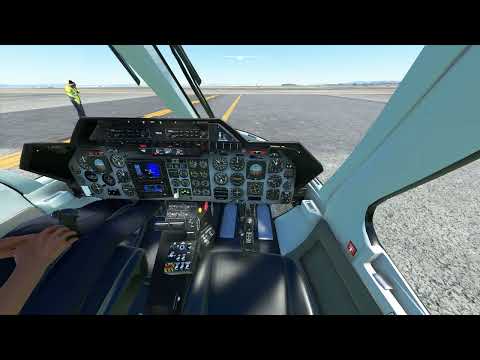 Microsoft Flight Simulator " Airwolf"  Bell 222B / Start up and taxi