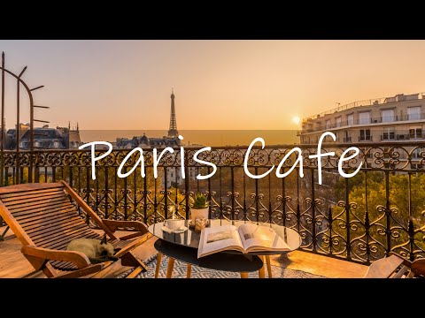 атмосфера парижского кафе с сладкой джазовой музыкой и фортепианной музыкой босса-нова для отдыха