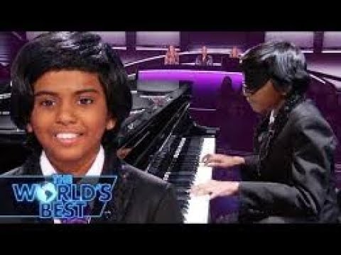 Lydian plays the piano blindfolded in the battle round    - The World's Best