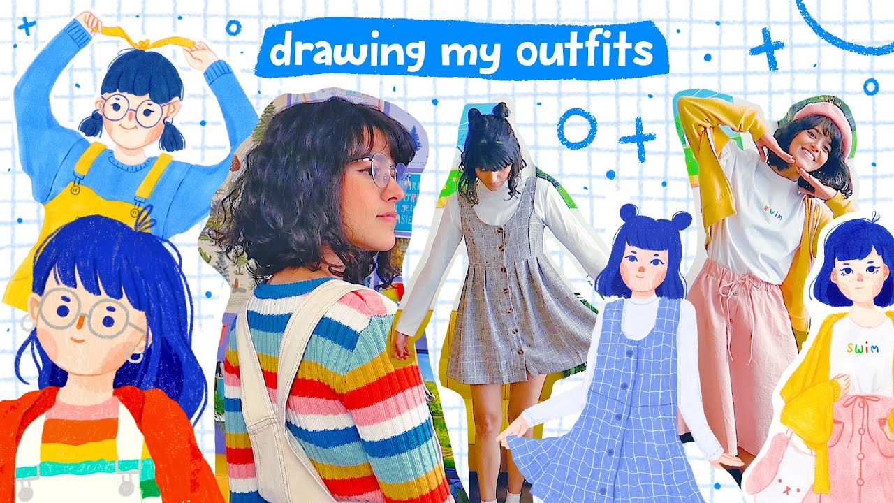 ✨iPad Pro 2020 12.9" & 🍎 Apple Pencil 2 unboxing + Drawing my Outfits on Procreate 👚🌈