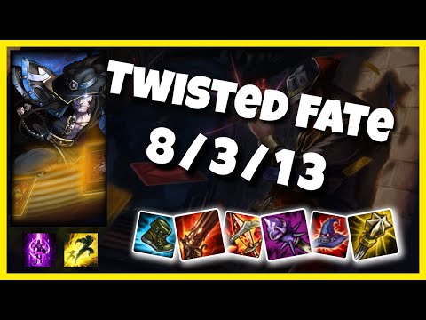 KOREAN Challenger Twisted Fate TOP (8/3/13) vs GANGPLANK Gameplay Replay - Patch 10.18