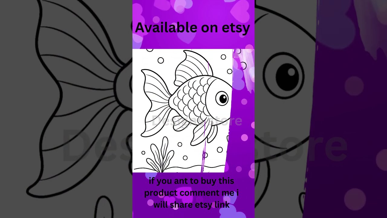 Fish Coloring Pages | Designs Store #coloringbookforkids #digitaldownload #etsyshop