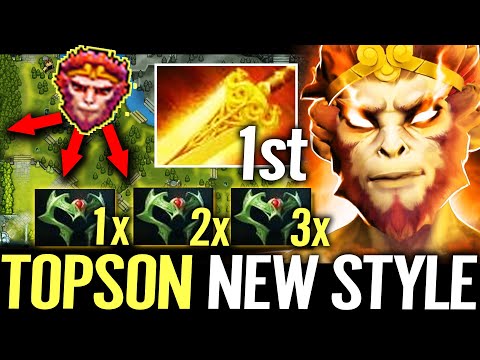 🔥 TOPSON Monkey King New Style MID — Radiance 1st + 3x Wraith Band Efficiency Build Dota 2 Pro