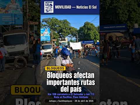 🚨 Bloqueos en Jutiapa y Suchitepéquez