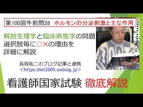 看護学科 ホルモン分泌と作用（3）分泌刺激と作用100AM-28