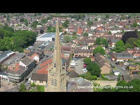 St. Mary’s Church, Rushden, Northamptonshire from above