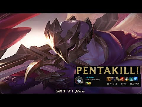 SKT T1 JHIN PENTAKILL (28-4 PBE Gameplay)