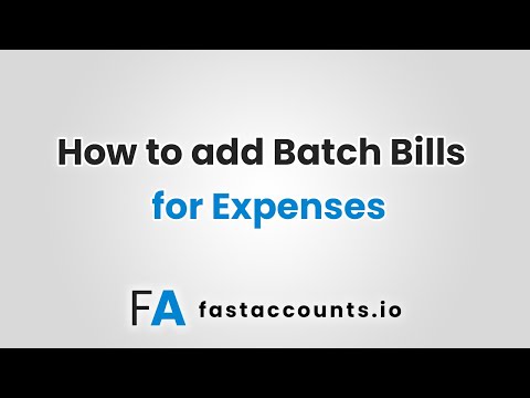 Add Batch Bills for Expenses