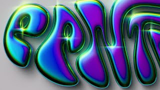 How To Make Iridescent Liquid Text In Blender