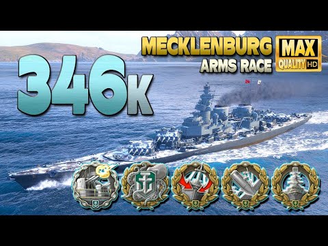 Battleship Mecklenburg: MVP on map Warrior's Path - World of Warships