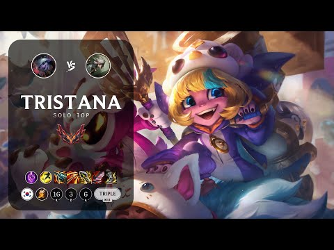 Tristana Top vs Camille - KR Grandmaster Patch 12.21