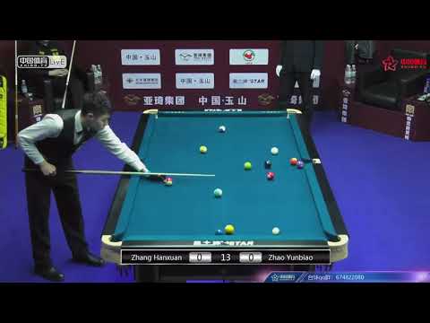 Zhang Hanxuan VS Zhao Yunbiao - Chinese Mens Qualifying - 2018 CBSA Chinese Pool World Championship