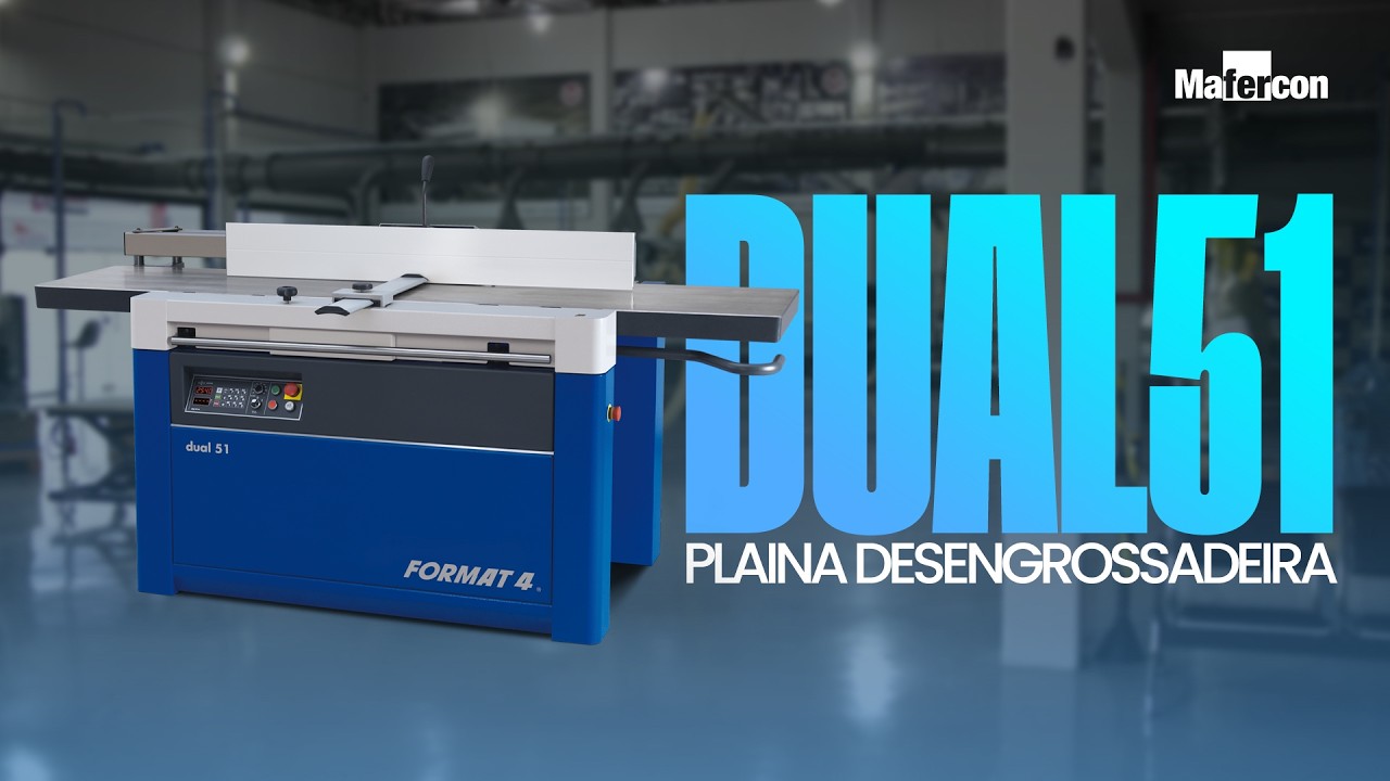Vídeo do produto PLAINA DESEMPENADEIRA/DESENGROSSADEIRA FORMAT4 DUAL 51