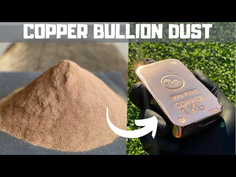 Copper Dust Melt Down - Trash To Treasure - ASMR Metal Melting - Copper Casting  BigStackD Bullion