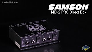 Video thumbnail for Samson MD2 Pro Stereo Passive Direct Box - AmericanMusical.com by American Musical Supply