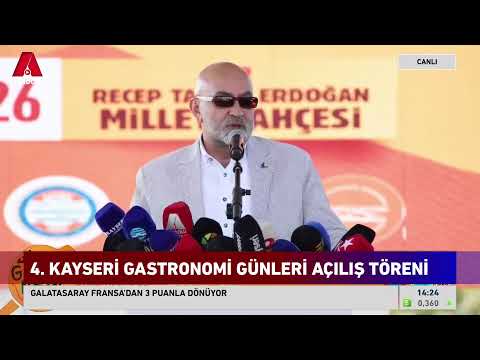 4. Kayseri Gastronomi günleri açılış töreni | Anadolu Net TV | (23.10.2026)