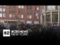 Pro-Palestinian protests erupt outside NYU's Stern School of Business