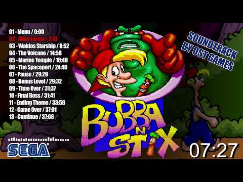 Bubba 'n' Stix OST | 1994 | SEGA GENESIS / MEGA DRIVE - all soundtrack in one video