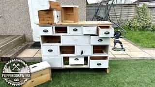 Old painted drawers turned rustic beauty - Satisfying transformation