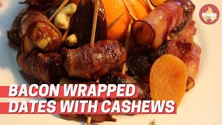Bacon Wrapped Dates with Cashews 🥓 🌰