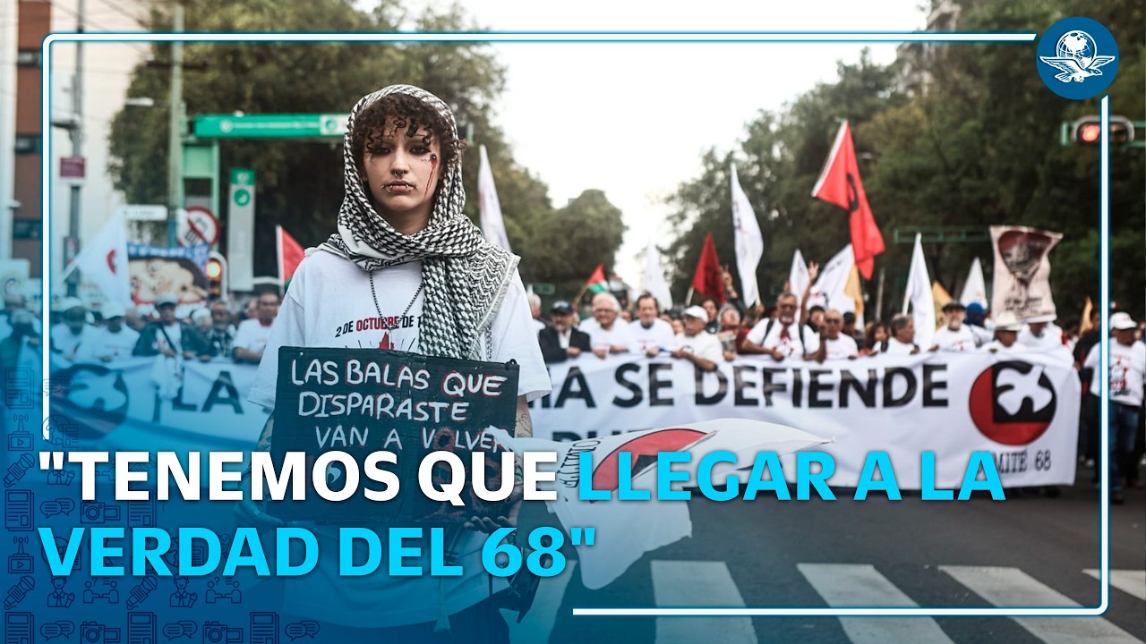 “Más educación, menos militarización”: marchan en el aniversario de la Matanza de Tlatelolco