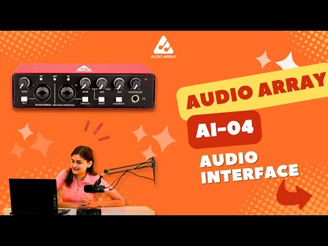 Audio Array AI-04 Black Professional 4 Channel Recording Studio Digital ...