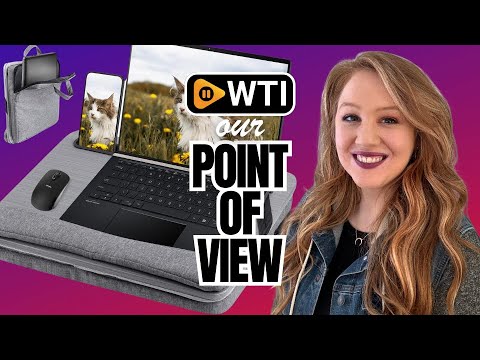 Portable Lap Desk with Cushion and Storage Bag - 15.6 in Laptop Storage Home Office Workstation for Couch or Bed - WTI product video review