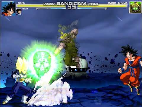 MUGEN - Goku and Vegeta vs Rare Akuma