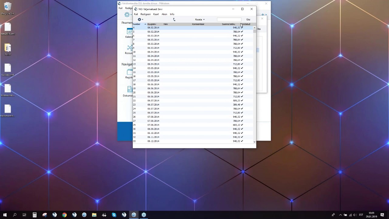 TSD, KMD, Intrastat, VD aruanne, tasumiste ja laekumiste eksport/import