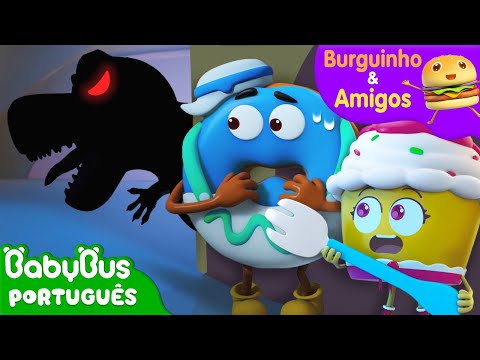 Capa de Será que Tem um Monstro no Escuro? 😲 | Aventuras Alimentares | Burguinho e Amigos | BabyBus