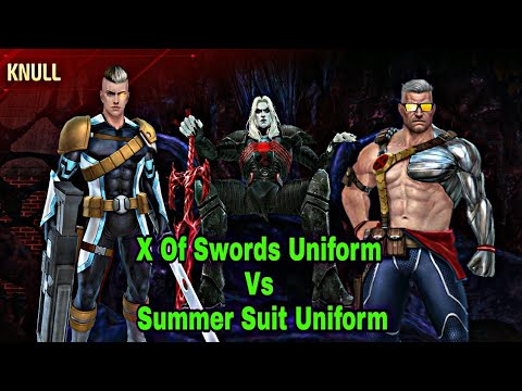 Cable Uniform| X Of Swords VS Summer Days Comparison - Marvel Future Fight