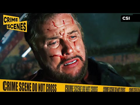 Madman Explodes All Over Grissom - Tarantino Directs | CSI (William Peterson, John Saxon)