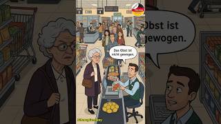 German Supermarket Conversation 🇩🇪🛒 | „Das Obst ist nicht gewogen!“ | Deutsch lernen #EduwayGermany