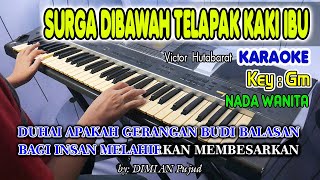 Download lagu SURGA DIBAWAH TELAPAK KAKI IBU Karaoke Nada Wanita I Teras Karaoke Channel I Live Musik Record mp3