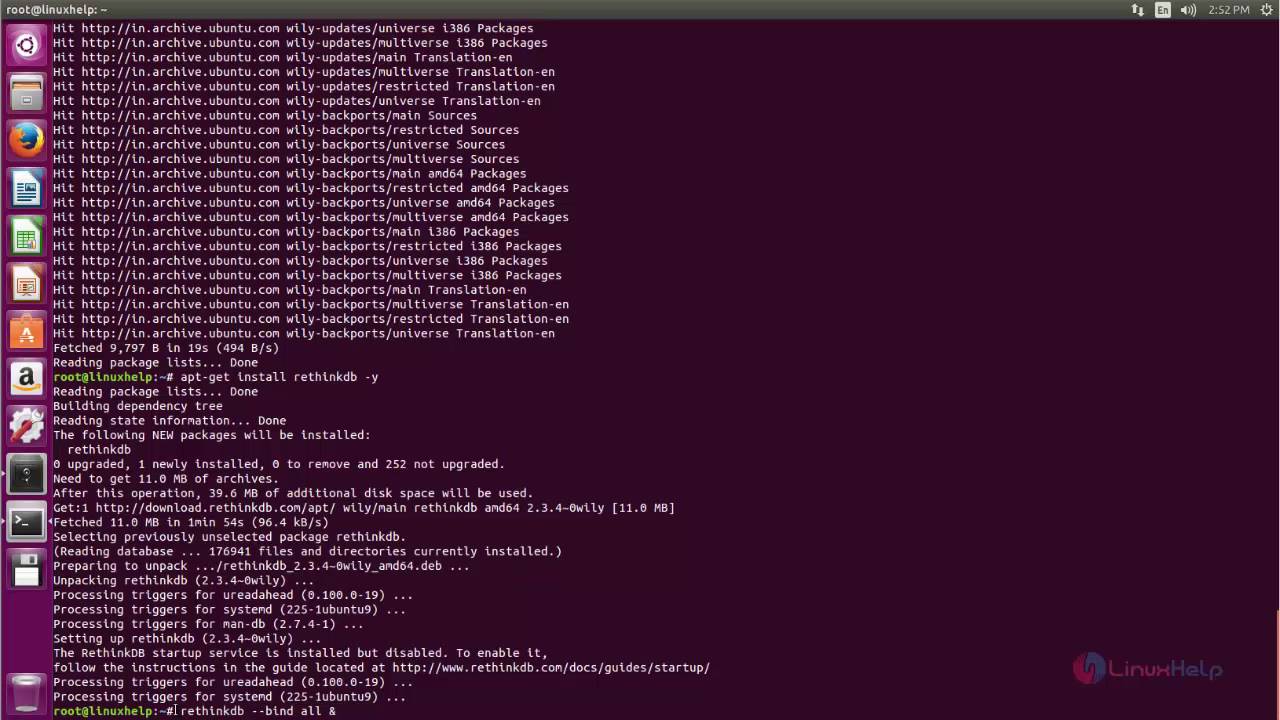 How to install RethinkDb in Ubuntu
