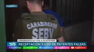 Carabineros detiene a sujeto por receptación y uso de patentes falsas en Rancagua