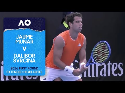 Jaume Munar v Dalibor Svrcina Extended Highlights | Australian Open 2026 First Round