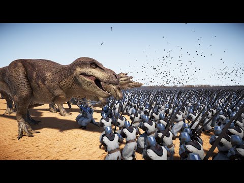 10,000 T-Rex vs 300,000 Medieval Army — Ultimate Epic Battle Simulator 2