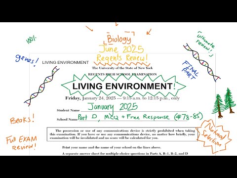 January 2025 Living Environment Regents Review (Part D #73-85) [biology regents]