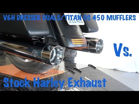 Sound Comparison-Vance & Hines Dresser Duals-Titan 450 OS Mufflers vs. Stock Exhaust-Milwaukee-Eight