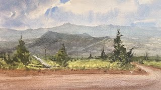 #1 Trick to Painting Landscape Scenes in Watercolor - Step by Step