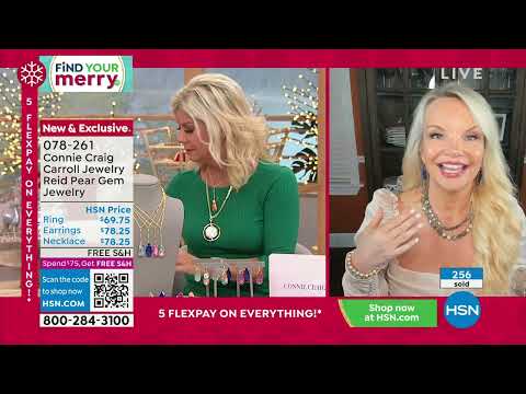 Connie Craig Carroll Jewelry Reid Pear Gemstone Drop Ear...