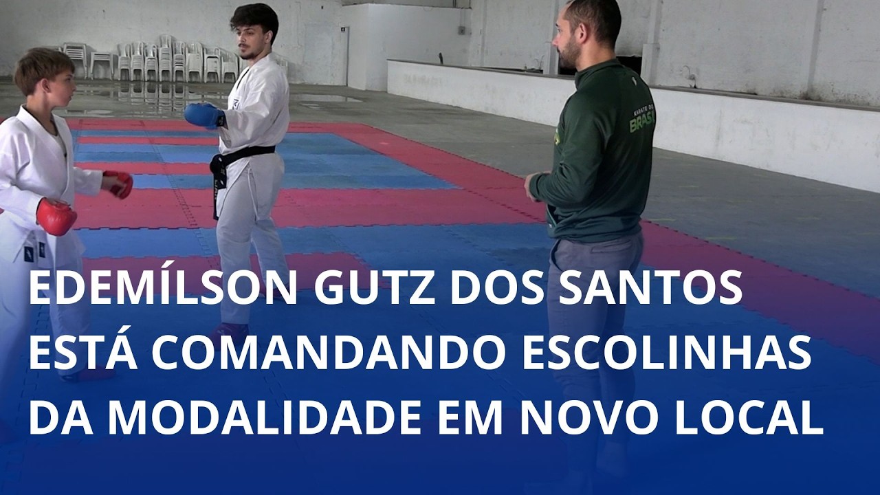 Edemílson Gutz dos Santos, do Karate, está comandando escolinhas da modalidade em novo local no Alto Vale